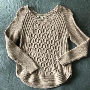 Knit Cream Crewneck Sweater